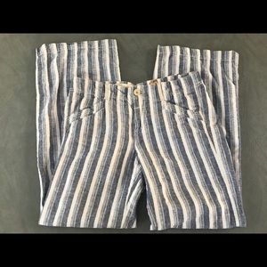 Anthropologie Pilcro Linen Striped Pants 8